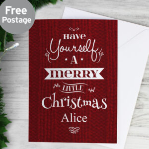 Personalised Merry Little Christmas Card