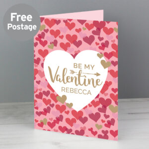 Personalised Valentines Day Confetti Hearts Card