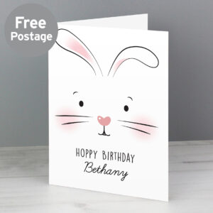 Personalised Bunny Features Card