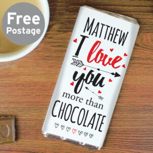Personalised I Love You More Than... Milk Chocolate Bar