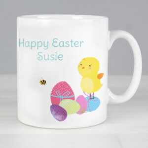 Personalised Easter Meadow Chick Mug