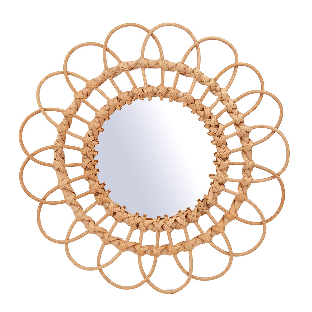Mirrors - Rattan Flower Mirror l Large l Wall Decor l Perk Up Your Day